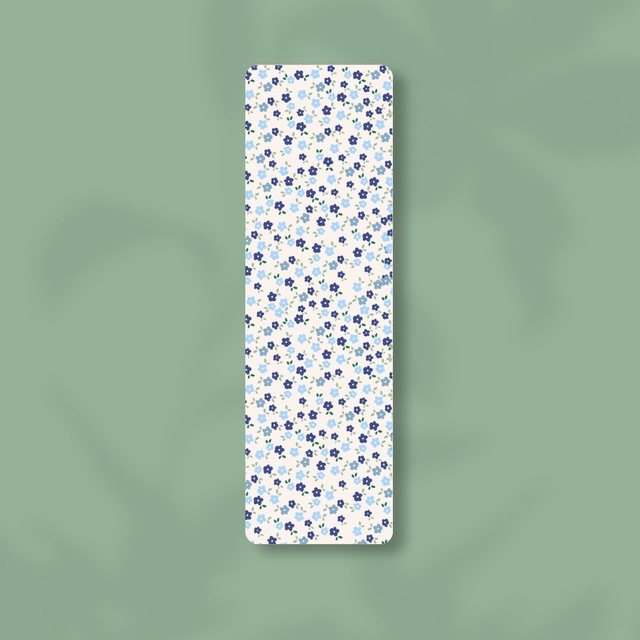 Marque-page petites fleurs bleues
