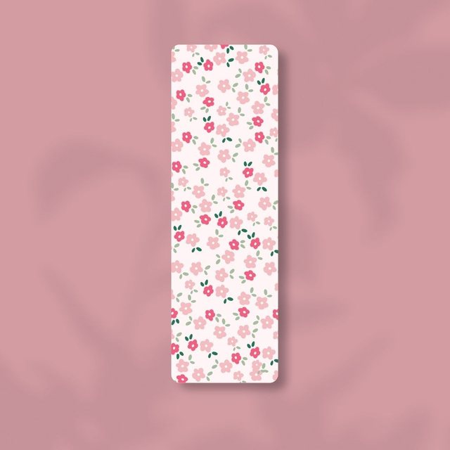 Marque-page petites fleurs roses