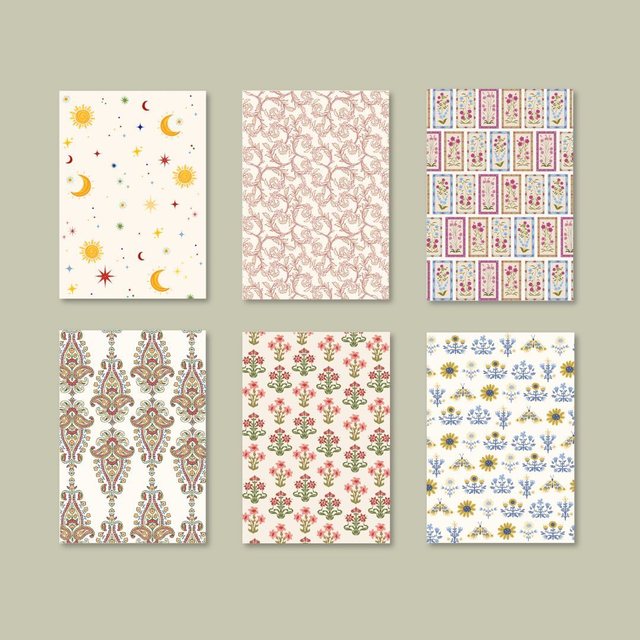 Lot de papiers scrapbooking rétro et poétiques